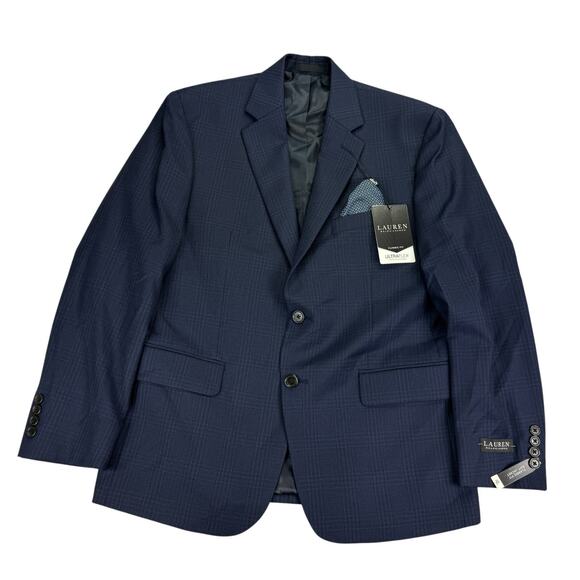 Lauren Ralph Lauren Mens UltraFlex Lancaster Classic Fit Suit Jacket Navy 40S